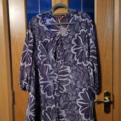 SALE PENDING - Promod purple & white top, Size 20