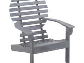 Adirondack Chair Solid Acacia Wood Grey