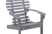 Adirondack Chair Solid Acacia Wood Grey