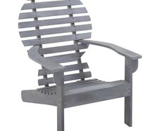 Adirondack Chair Solid Acacia Wood Grey