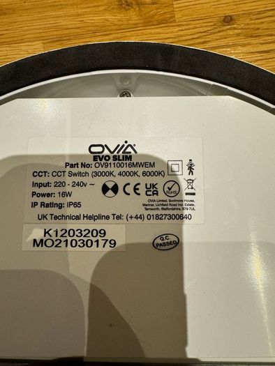 Ovia 16W Led Sensor Ceiling Light