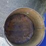 Vintage Brass Hearth Log Bucket with Forged Iron Handle Image 2