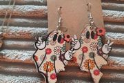 funky ghost earrings