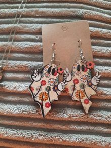 funky ghost earrings