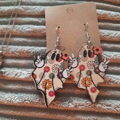 funky ghost earrings