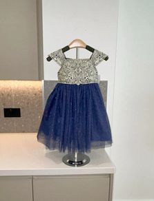 Brand New Navy & Cream Girls Dress from Sugar Plum. Age UK 2yrs / EU 92