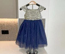 Brand New Navy & Cream Girls Dress from Sugar Plum. Age UK 2yrs / EU 92
