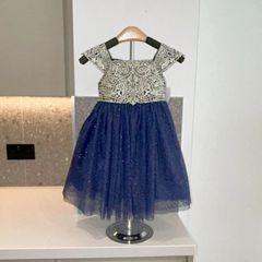 Brand New Navy & Cream Girls Dress from Sugar Plum. Age UK 2yrs / EU 92