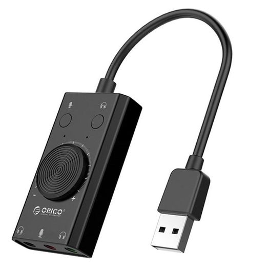 ORICO Multifunction USB External Digital Stereo Sound Card (3 AUX+Full Sound Control) (For PC/Laptop/PS/Mobile/Tablet) (Brand New/Warranty)