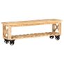 TV Cabinet 130x30x42 cm Rough Mango Wood Image 7