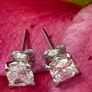 2 Carat White Gold Diamond Earrings Image 4