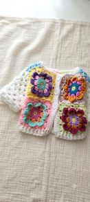Handmade granny square baby cardigan