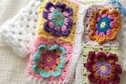 Handmade granny square baby cardigan