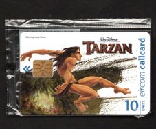 1999 Ireland 10 unit Tarzan leaping (Axalto/Gemalto (Gemplus) AX01) Call Card Mint in packaging. Telecom Eireann Card Number 1257