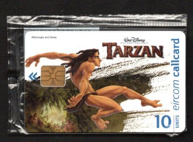 1999 Ireland 10 unit Tarzan leaping (Axalto/Gemalto (Gemplus) AX01) Call Card Mint in packaging. Telecom Eireann Card Number 1257