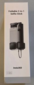 Insta360 Foldable 2-in-1 Selfie Stick, 1/4" Mount, Compatible with X5, X4, X3, Built-in Tripod