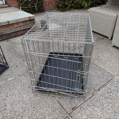 Small dog crate and black out cover