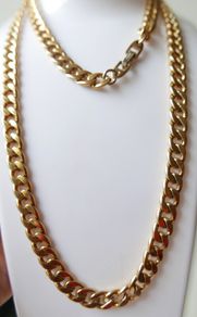 Vintage heavy Napier Gold-Plated Curb Chain Necklace length 30,4"