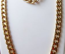 Vintage heavy Napier Gold-Plated Curb Chain Necklace length 30,4"
