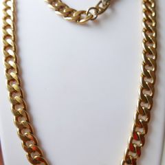 Vintage heavy Napier Gold-Plated Curb Chain Necklace length 30,4"
