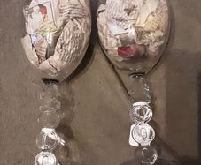 two millennium wine glasses
