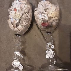 two millennium wine glasses
