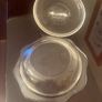 Vintage Glass Sugar Bowl/Butter Dish with Lid Image 6