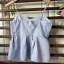 Stradivarius light blue 100% cotton top size small Image 5