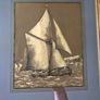 Vintage gold sailboat on mirror picture Image 2