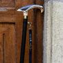 Unique Handmade Walking Stick, Whale Dolphin Handle, Never Used Image 2