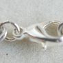 Vintage Sterling Silver CZ Crystal Teardrop Pendant Snake Necklace length 19" - 5,4g Image 7
