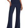 Brand New REORIA Women's Solid Color Leggings Flared Pants Gym Image 4