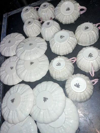 First period Belleek teaset 19pieces rare 1863-1891