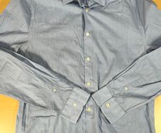 Jaeger Mens Medium Blue Shirt - Size 15.5 Medium - Slim Fit