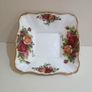 Small  Square Confection Bowl / Jam Dish Royal Albert Old Country Roses Bone China Image 3