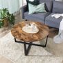 New Rustic Brown Coffee Table + Side Table - FREE P&P Image 2