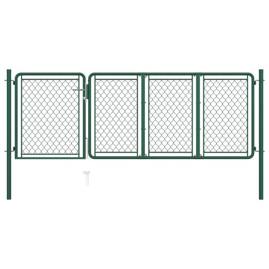 Garden Gate Steel 75x350 cm Green