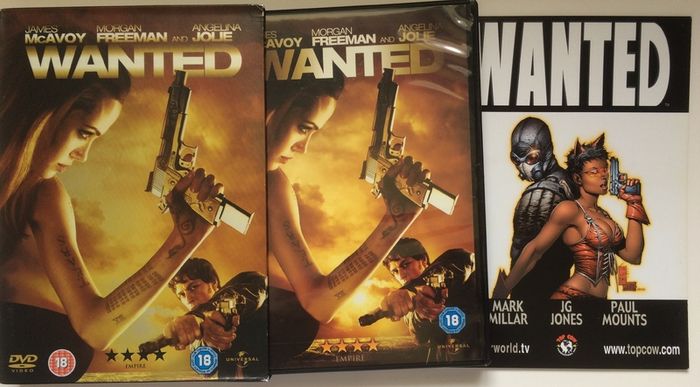 Wanted (With Limited Edition Comic) James McAvoy, Angelina Jolie & Morgan Freeman [2008] [Movie DVD]