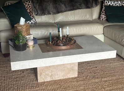 Natural stone coffee table