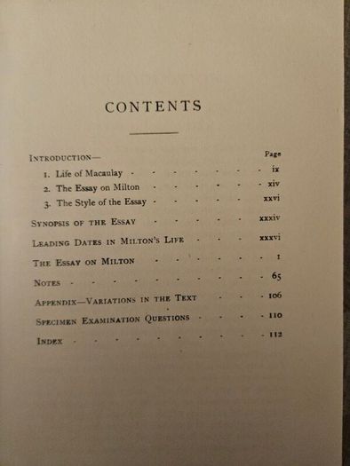 Macaulay's Essay On Mylton. Edited By John Downie. M.a. Hardback In Good Condition.  See Photos For Same.