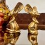 Two Vintage Stylised Big Eared Brass Mouse Figurines Brass Mice Ornaments 1970s Image 8