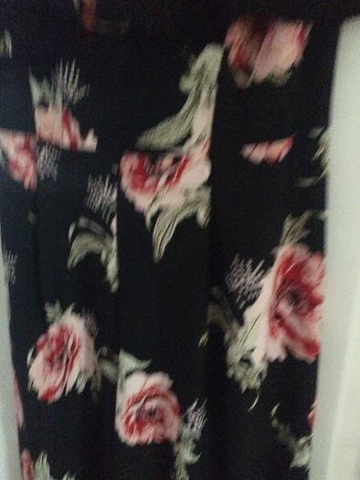 Black Floral Jumpsuit. Size 14