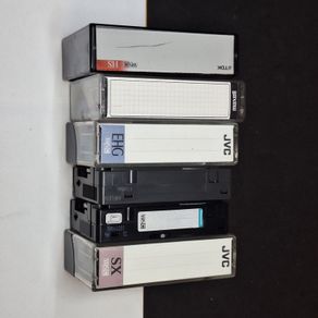 Mixed Lot of 6 Vintage VHS-C Camcorder Tapes - JVC, Panasonic, TDK, Maxell