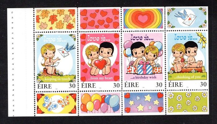 1998 Ireland IRP2.56 Greetings Commemorative Stamps Booklet Pane Mint Never Hinged Mint Never Hinged (MNH). Hibernian HP105