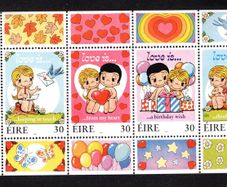 1998 Ireland IRP2.56 Greetings Commemorative Stamps Booklet Pane Mint Never Hinged Mint Never Hinged (MNH). Hibernian HP105