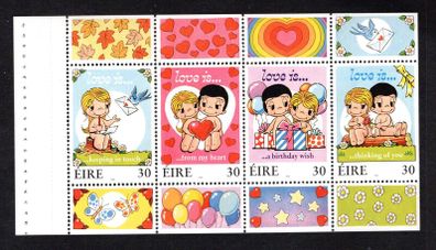 1998 Ireland IRP2.56 Greetings Commemorative Stamps Booklet Pane Mint Never Hinged Mint Never Hinged (MNH). Hibernian HP105