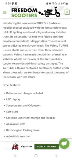 Veleco Turris Mobility Scooter
