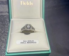 9ct white gold Cubic Zirconia ring