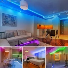 10M LED Light, RGB Strip Light with 44-Key Remote Control, Colour Adjustable,