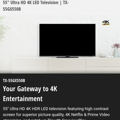 Panasonic  55" 4k TV
